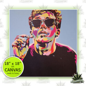 Brian the smoker 18″x18″ Canvas